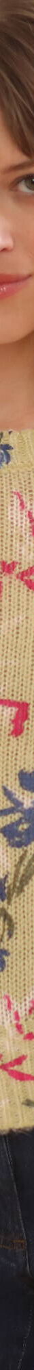 Pull col rond imprimé (vert / rose) Pull col rond imprimé (vert / rose)